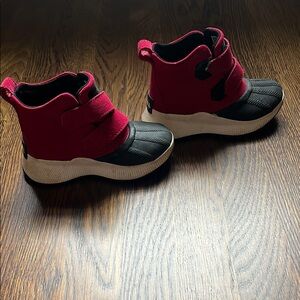 Sorel Kids Red and Black waterproof boot